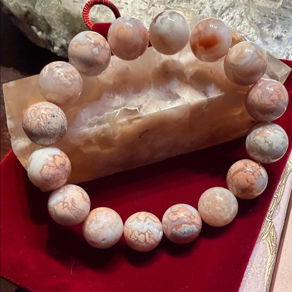 Elegant Top Quality Pink Druzy Agate… the details of each bead is so unique